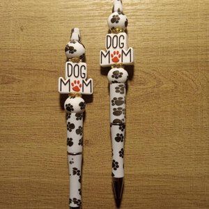 Dog mom beaded pen